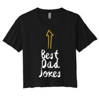 Best Dad Jokes Arrow Funny Gift Women's Crop Top Tee