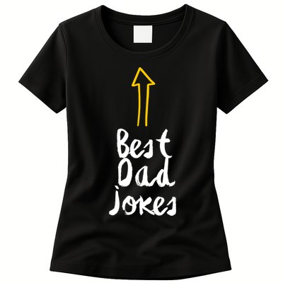 Best Dad Jokes Arrow Funny Gift Womens T-Shirt