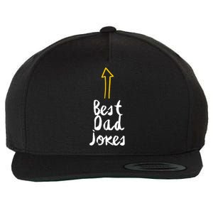 Best Dad Jokes Arrow Funny Gift Wool Snapback Cap