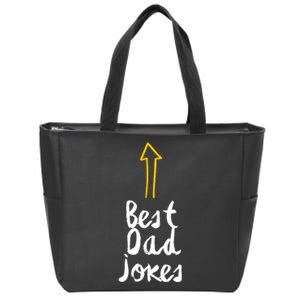 Best Dad Jokes Arrow Funny Gift Zip Tote Bag