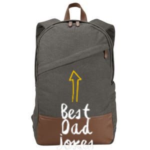 Best Dad Jokes Arrow Funny Gift Cotton Canvas Backpack