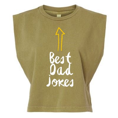 Best Dad Jokes Arrow Funny Gift Garment-Dyed Women's Muscle Tee