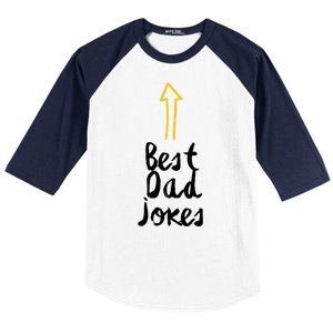 Best Dad Jokes Arrow Funny Gift Baseball Sleeve Shirt