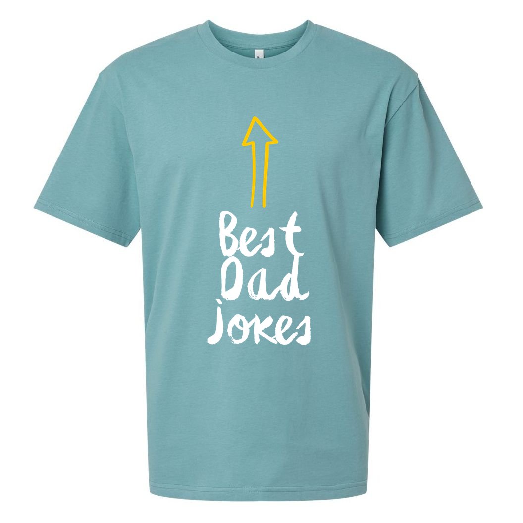 Best Dad Jokes Arrow Funny Gift Sueded Cloud Jersey T-Shirt