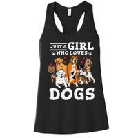 Boxer Dog Just a Who Loves Dogs Women's Racerback Tank