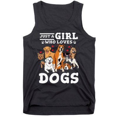 Boxer Dog Just a Who Loves Dogs Tank Top