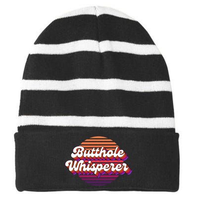 Bad Daddy Jacob Hoffman Butthole Whisperer 2 Striped Beanie with Solid Band