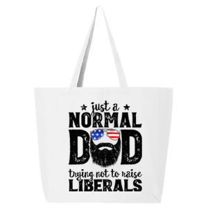 Bearded Dad Just A Normal Dad Trying Not To Raise Liberals 25L Jumbo Tote