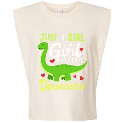 Brachiosaurus Dinosaur Just a Girl Who Loves Dinosaurs Garment-Dyed Women's Muscle Tee