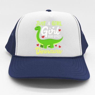 Brachiosaurus Dinosaur Just a Girl Who Loves Dinosaurs Trucker Hat