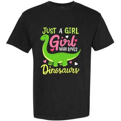  Brachiosaurus Dinosaur Just a Girl Who Loves Dinosaurs Garment-Dyed Heavyweight T-Shirt