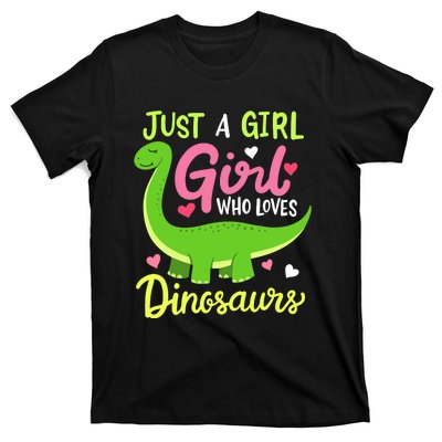  Brachiosaurus Dinosaur Just a Girl Who Loves Dinosaurs T-Shirt