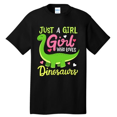  Brachiosaurus Dinosaur Just a Girl Who Loves Dinosaurs Tall T-Shirt