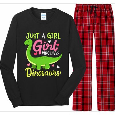  Brachiosaurus Dinosaur Just a Girl Who Loves Dinosaurs Long Sleeve Pajama Set