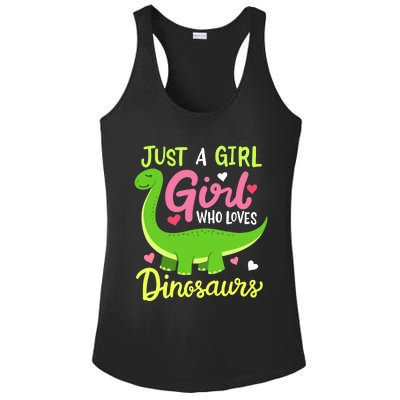  Brachiosaurus Dinosaur Just a Girl Who Loves Dinosaurs Ladies PosiCharge Competitor Racerback Tank