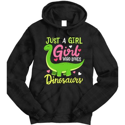  Brachiosaurus Dinosaur Just a Girl Who Loves Dinosaurs Tie Dye Hoodie