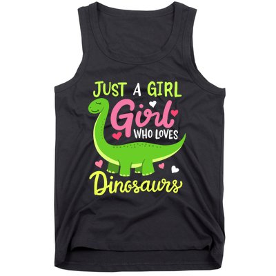  Brachiosaurus Dinosaur Just a Girl Who Loves Dinosaurs Tank Top