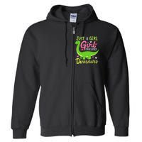  Brachiosaurus Dinosaur Just a Girl Who Loves Dinosaurs Full Zip Hoodie