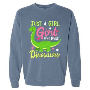  Brachiosaurus Dinosaur Just a Girl Who Loves Dinosaurs Garment-Dyed Sweatshirt