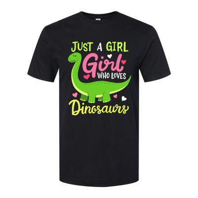  Brachiosaurus Dinosaur Just a Girl Who Loves Dinosaurs Softstyle CVC T-Shirt