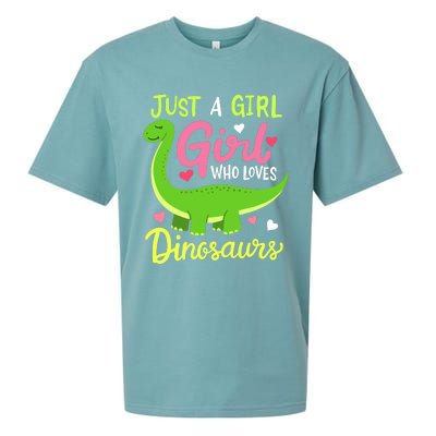  Brachiosaurus Dinosaur Just a Girl Who Loves Dinosaurs Sueded Cloud Jersey T-Shirt