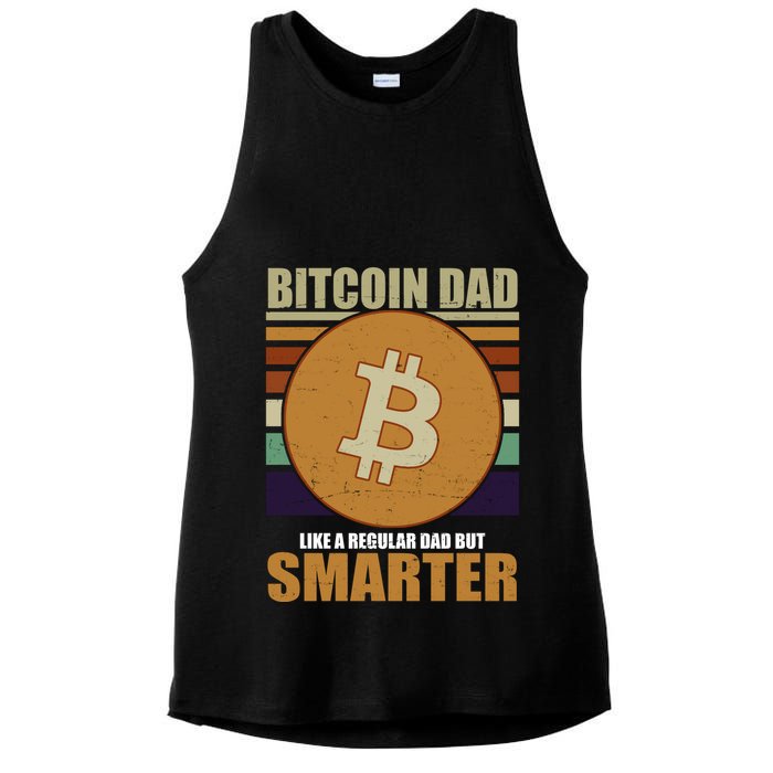 Bitcoin Dad Just Like A Regular Dad But Smarter Ladies PosiCharge Tri-Blend Wicking Tank