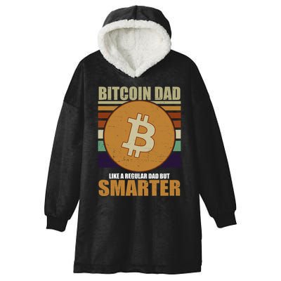 Bitcoin Dad Just Like A Regular Dad But Smarter Hooded Wearable Blanket