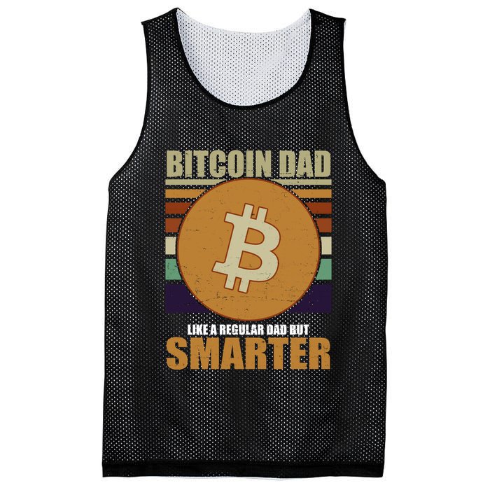 Bitcoin Dad Just Like A Regular Dad But Smarter Mesh Reversible Basketball Jersey Tank