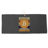 Bitcoin Dad Just Like A Regular Dad But Smarter Large Microfiber Waffle Golf Towel
