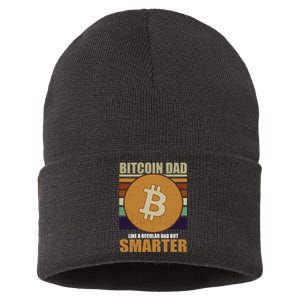 Bitcoin Dad Just Like A Regular Dad But Smarter Sustainable Knit Beanie