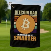Bitcoin Dad Just Like A Regular Dad But Smarter Golf Towel