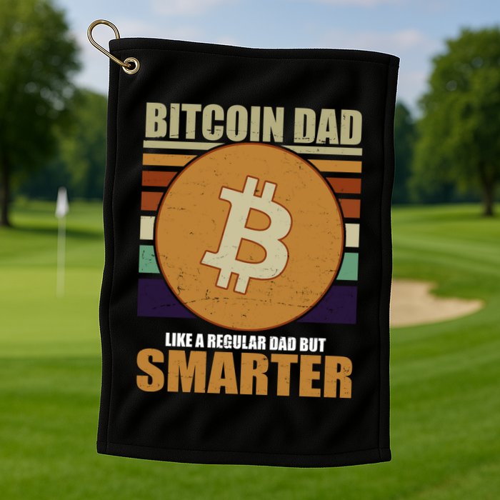 Bitcoin Dad Just Like A Regular Dad But Smarter Golf Towel