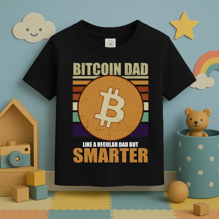 Bitcoin Dad Just Like A Regular Dad But Smarter Toddler T-Shirt