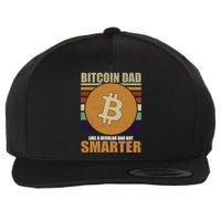 Bitcoin Dad Just Like A Regular Dad But Smarter Wool Snapback Cap