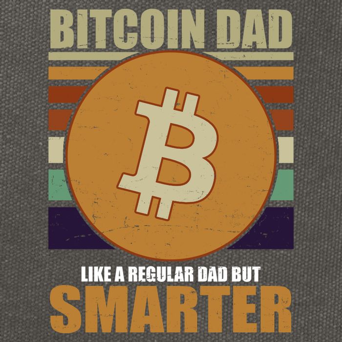Bitcoin Dad Just Like A Regular Dad But Smarter Cotton Canvas Backpack