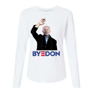 Bye Don Joe Biden Drops Out 2024 Election Womens Cotton Relaxed Long Sleeve T-Shirt