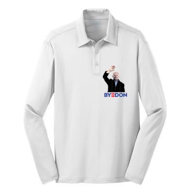 Bye Don Joe Biden Drops Out 2024 Election Silk Touch Performance Long Sleeve Polo