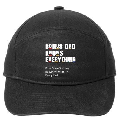 Bonus Dad Knows Everything Makes Stuff Up Really Fast Father 7-Panel Snapback Hat