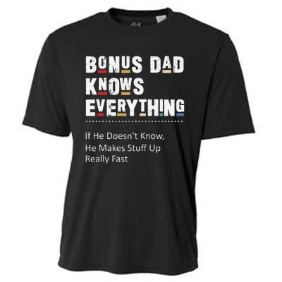 Bonus Dad Knows Everything Makes Stuff Up Really Fast Father Cooling Performance Crew T-Shirt