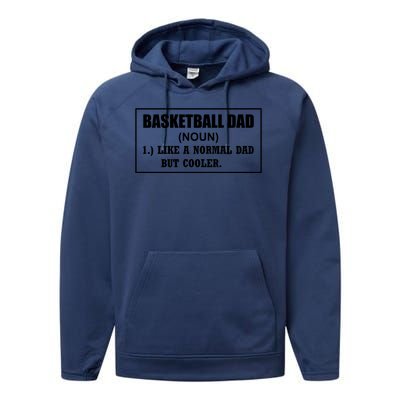 Basketball Dad Like A Normal Dad But Cooler Performance Fleece Hoodie