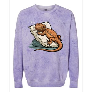 Bearded Dragon Lizard Lover Funny Breaded Dragon Colorblast Crewneck Sweatshirt