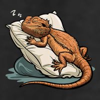 Bearded Dragon Lizard Lover Funny Breaded Dragon 7 Panel Mesh Trucker Snapback Hat