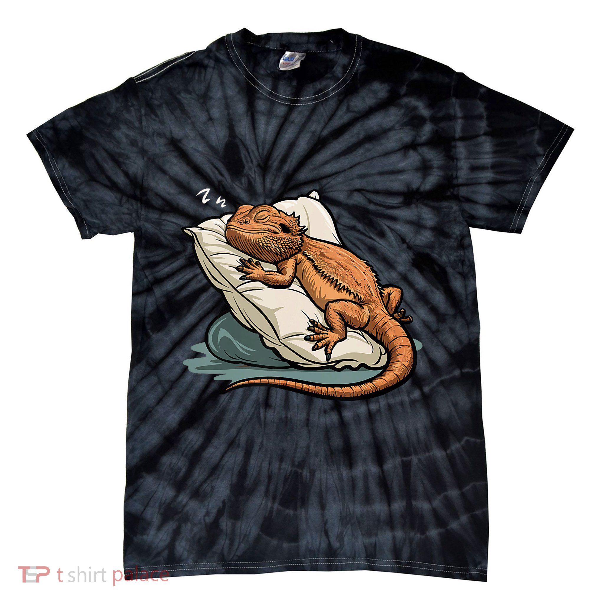 Bearded Dragon Lizard Lover Funny Breaded Dragon Tie-Dye T-Shirt
