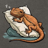Bearded Dragon Lizard Lover Funny Breaded Dragon Cotton Canvas Backpack