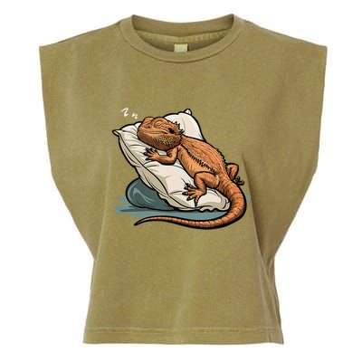 Bearded Dragon Lizard Lover Funny Breaded Dragon Garment-Dyed Women's Muscle Tee