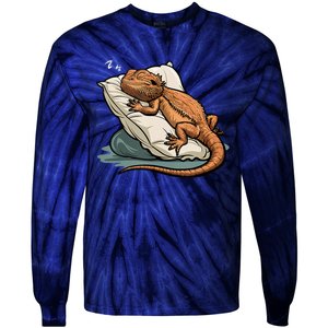 Bearded Dragon Lizard Lover Funny Breaded Dragon Tie-Dye Long Sleeve Shirt