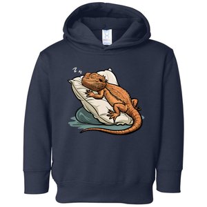 Bearded Dragon Lizard Lover Funny Breaded Dragon Toddler Hoodie