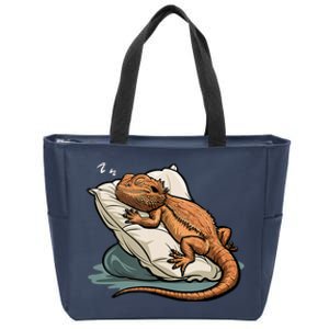 Bearded Dragon Lizard Lover Funny Breaded Dragon Zip Tote Bag