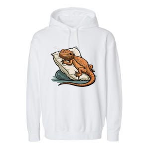 Bearded Dragon Lizard Lover Funny Breaded Dragon Garment-Dyed Fleece Hoodie