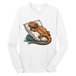 Bearded Dragon Lizard Lover Funny Breaded Dragon Long Sleeve Shirt